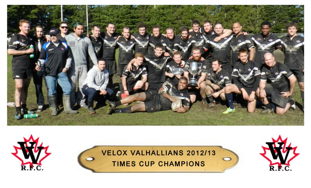Velox Valhallians Senior Mens- VIRU 1st Div Times Cup 2013 Champions