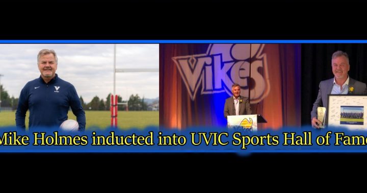 Mike Holmes UVIC sports hall of fame inductee. Slider