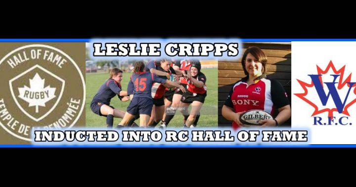 Leslie Cripps inducted into RC Hall of Fame