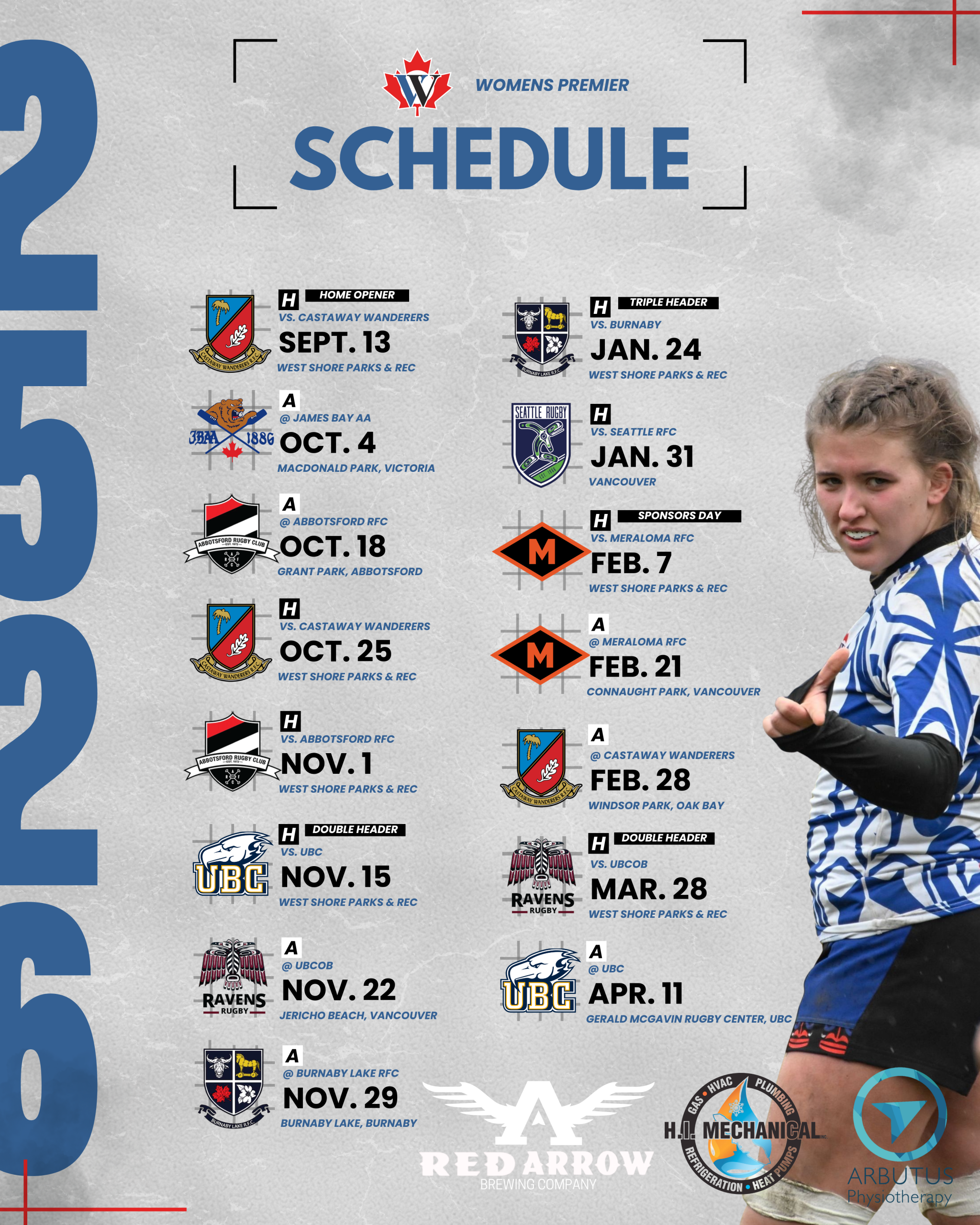 Senior Womens 2025/2026 Schedules
