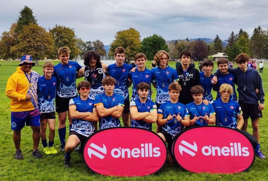 The Westshore U18 boys squad at the Kamloops tournament, 2025.